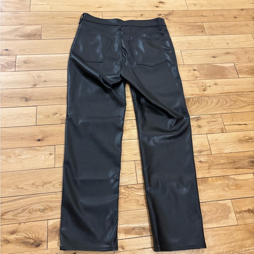 Vegan Leather Straight Leg Pants - Picture 2 of 4